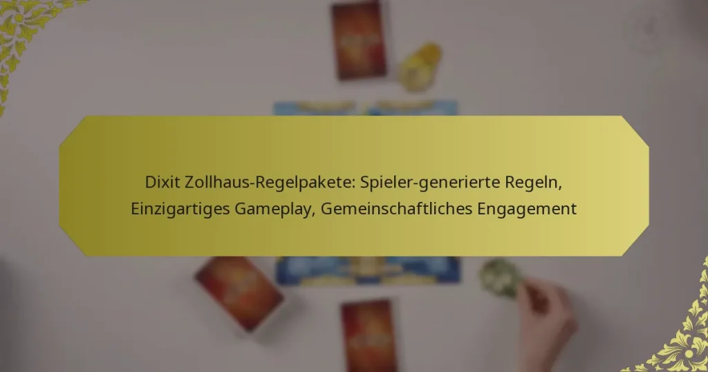 Dixit Zollhaus-Regelpakete: Spieler-generierte Regeln, Einzigartiges Gameplay, Gemeinschaftliches Engagement